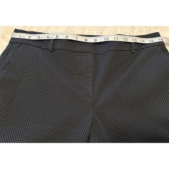 Talbots Black White Polka Dot Hampshire Ankle Cropped Pants Women's Size 10 - Picture 7 of 12